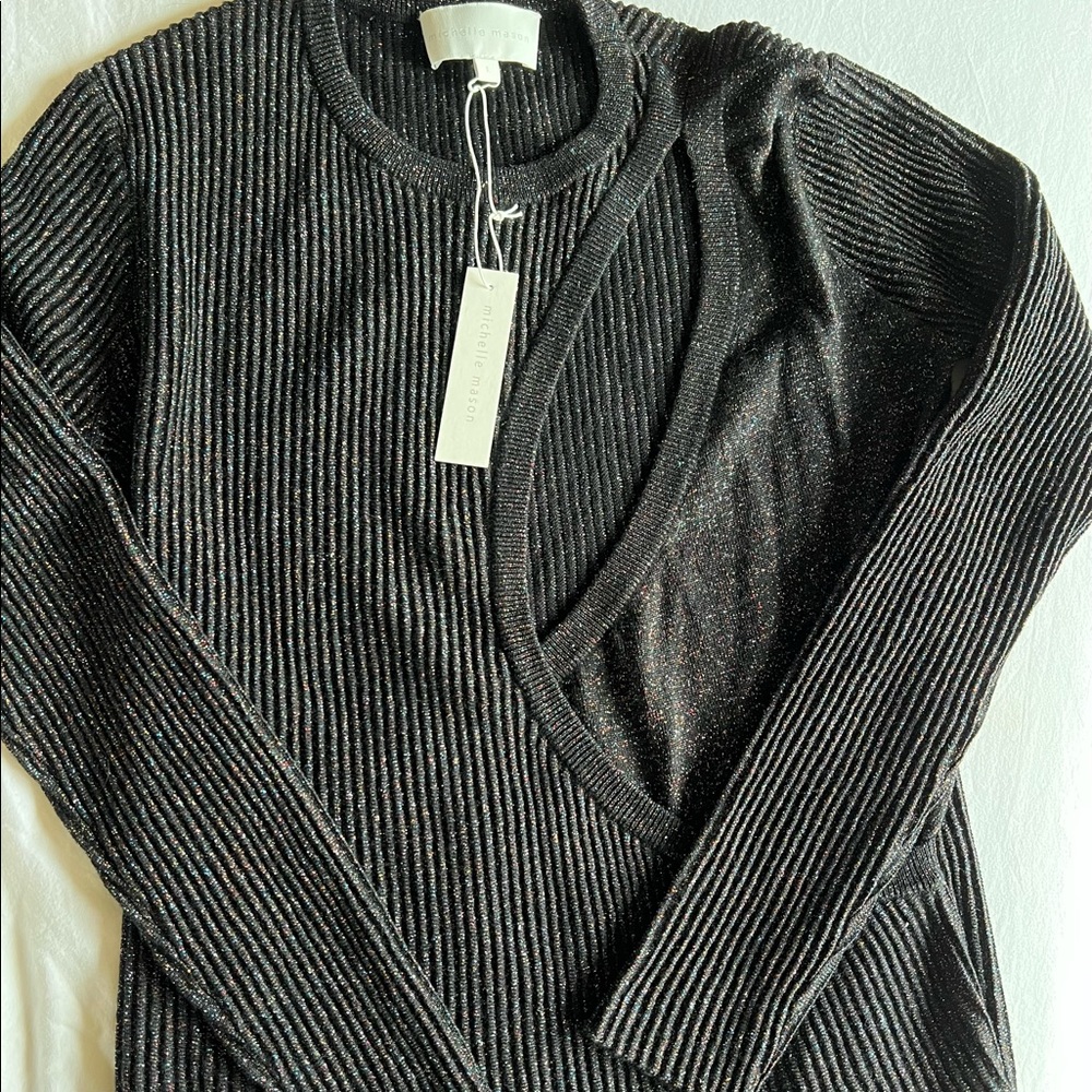 Michelle Mason shimmer wool sweater